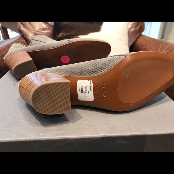 Aquatalia Grey Booties with Wooden Heel - Picture 4 of 4